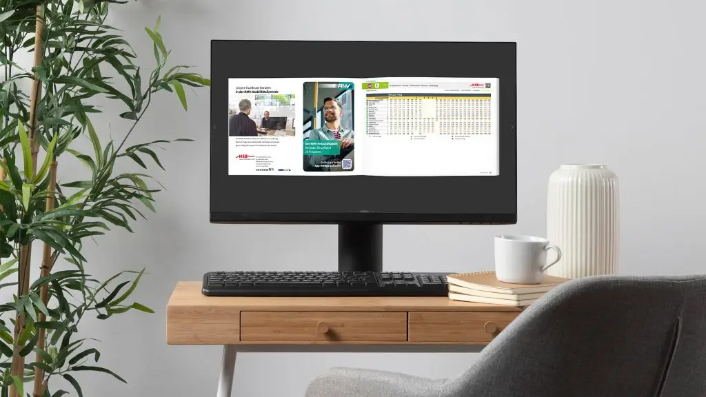 Innenteil des digitalen Fahprlanbuches der Stadt Hanau